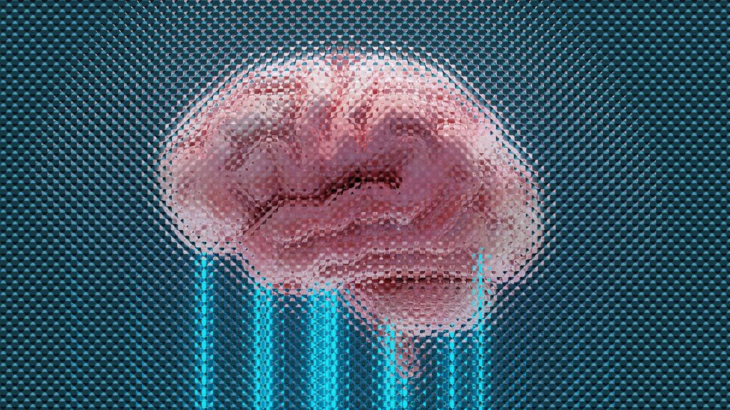 脳の仕組みを示すイラストまたは科学的なイメージ