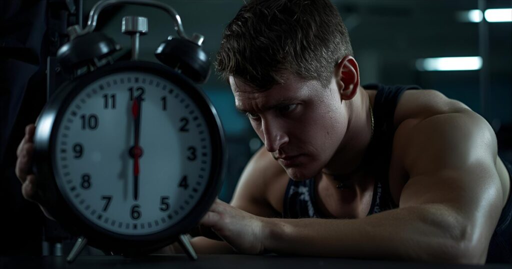 トレーニング中の時計とタイマー