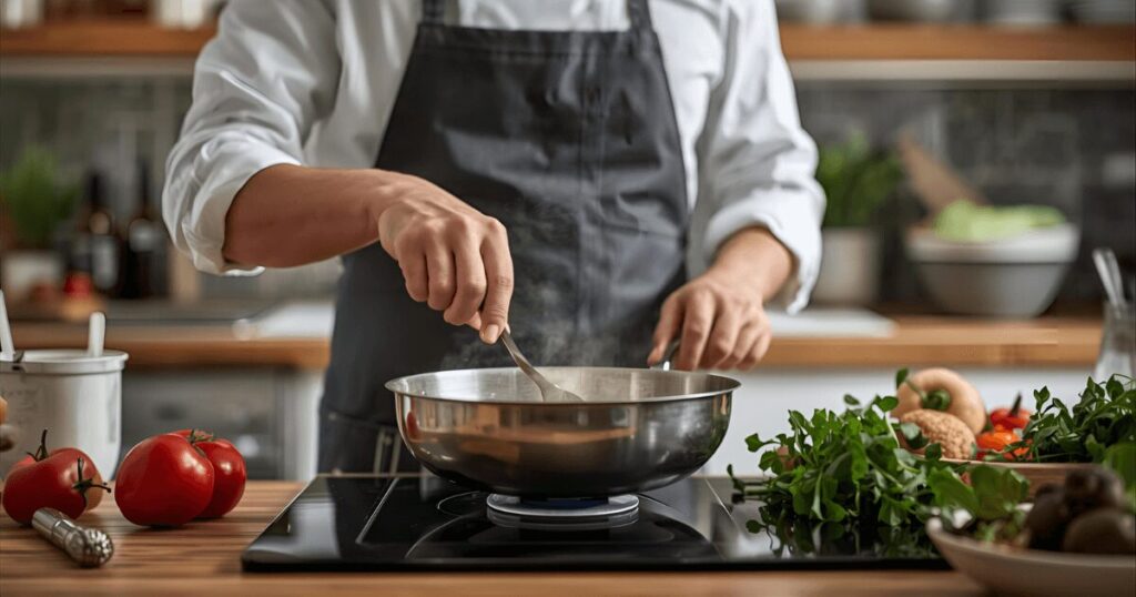 チートデイの食事を準備する様子