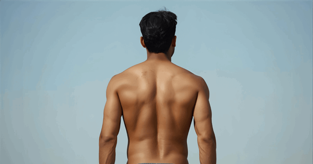 理想の引き締まった体を手に入れた人の後ろ姿