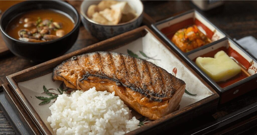 外食チェーンの定食（焼き魚定食）