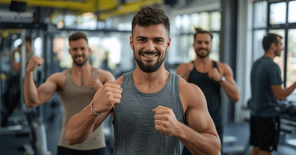 目標達成に向けてトレーニングする様子