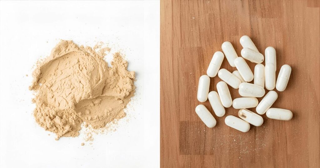 粉末サプリメントと錠剤タイプのサプリメント