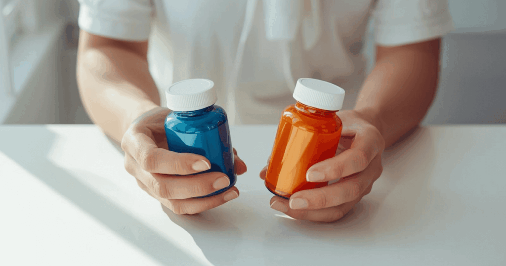 EAAとBCAAの選び方を考えている人のイメージ