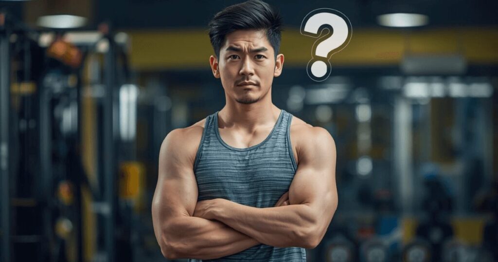 疑問を持つ筋トレ初心者のイメージ