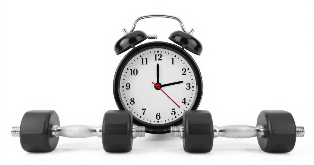 筋トレを避けるべき時間帯のイメージ