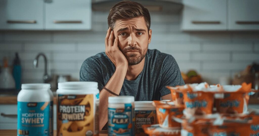 タンパク質の過剰摂取について考えている人のイメージ