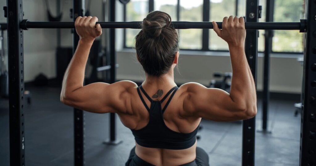 ステップ別懸垂練習のイメージ（ぶら下がり・斜め懸垂・ネガティブレップスの順番）