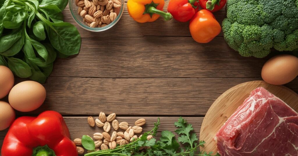 各種ビタミンが含まれた野菜や食材のイメージ画像