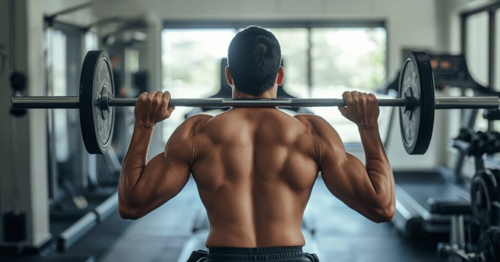 筋トレを終えてトレッドミルに向かう男性のイメージ