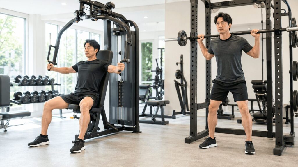 2分割法とPPL（3分割）を比較する2つのトレーニングスタイルのイメージ