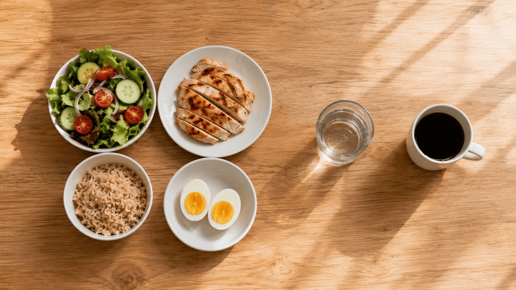 16時間断食の8時間食事枠と16時間断食枠を示す1日の時間配分のイメージ