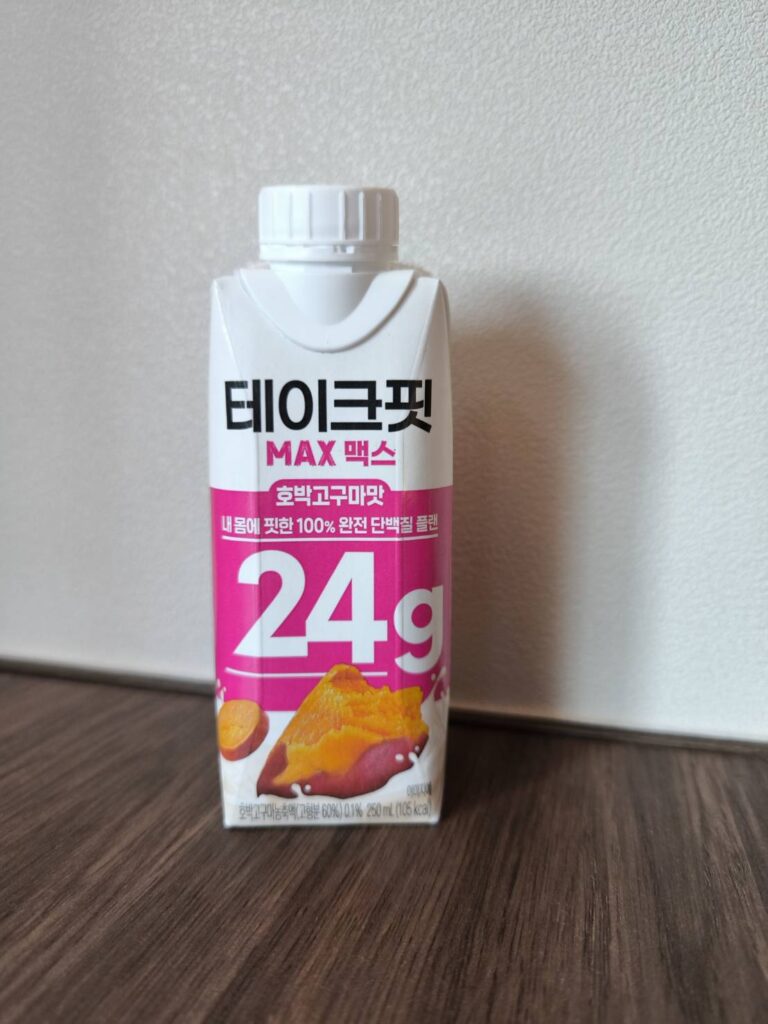 Nice to CUで購入したさつまいも味プロテインドリンクのパッケージ